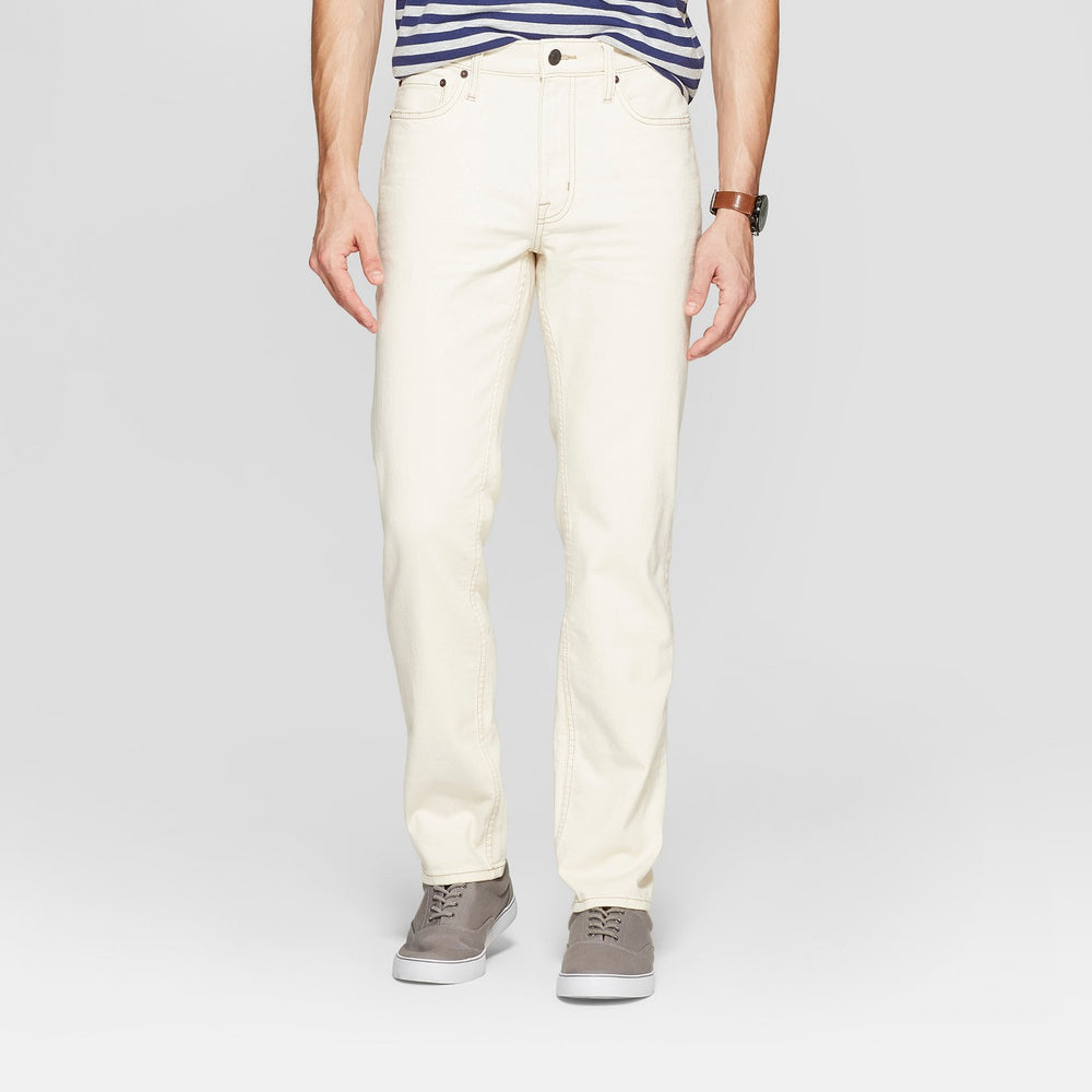 Men's 32 Slim Fit Jeans - Goodfellow & Co Natural White 34x32
