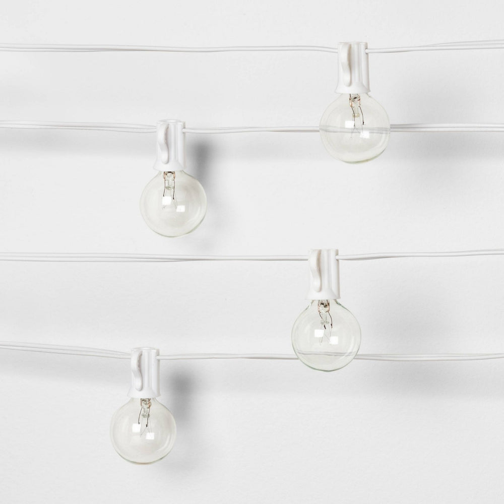 20ct Globe String Lights White - Sun Squad™