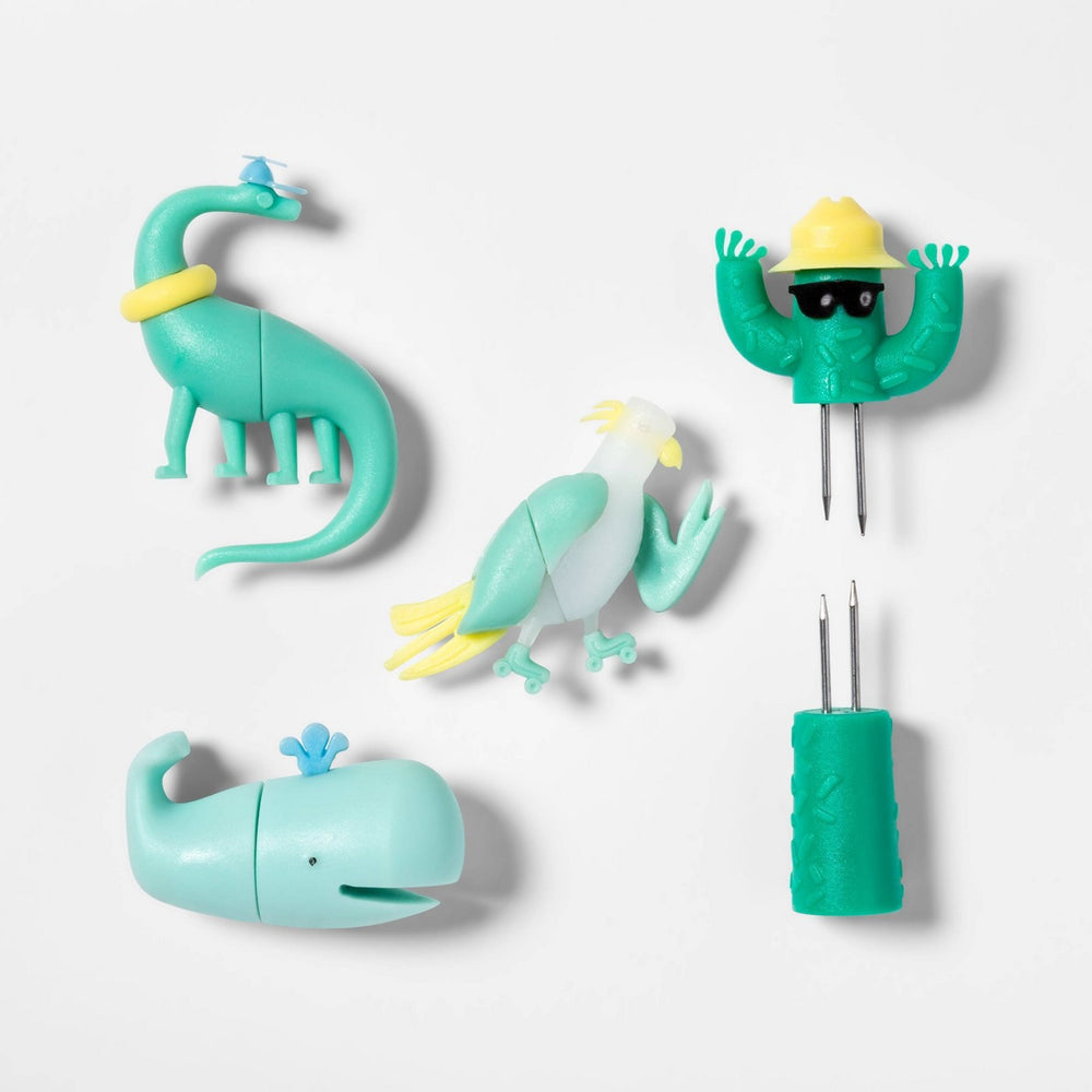 8pk Character Corn Holders Green - Sun Squad™