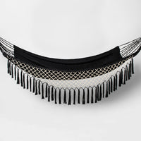 Linen Flat Weave Fringe Hammock - Black/White - Opalhouse™