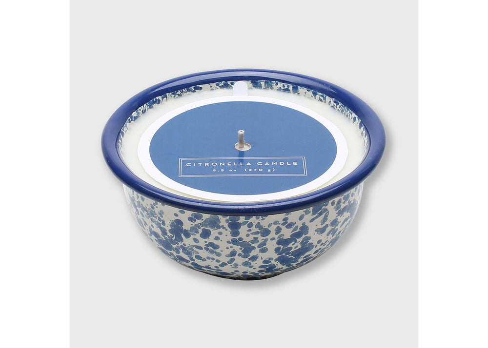 10oz Speckled Citronella Outdoor Candle Navy - Threshold™