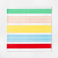 12pk Variegated Stripe Food Basket Liner Red/Yellow/Blue - Sun Squad™