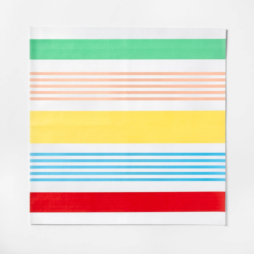 12pk Variegated Stripe Food Basket Liner Red/Yellow/Blue - Sun Squad™