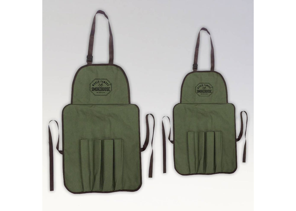 Daddy and Me Apron - Green - World Famous Smokehouse