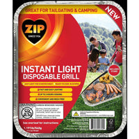 Zip Instant Light Disposable Grill Black 92284
