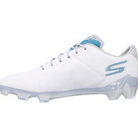 Soccer Cleat/Crampon de Foot White - Blue 12.5