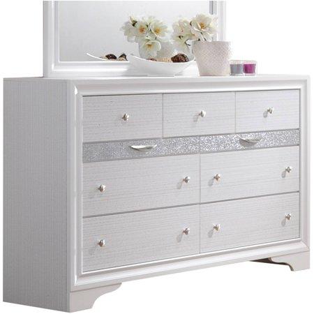Acme Furniture Naima White Dresser with Nine Drawers