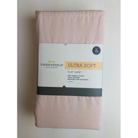 Queen 300 Thread Count Ultra Soft Flat Sheet Blush - Threshold™