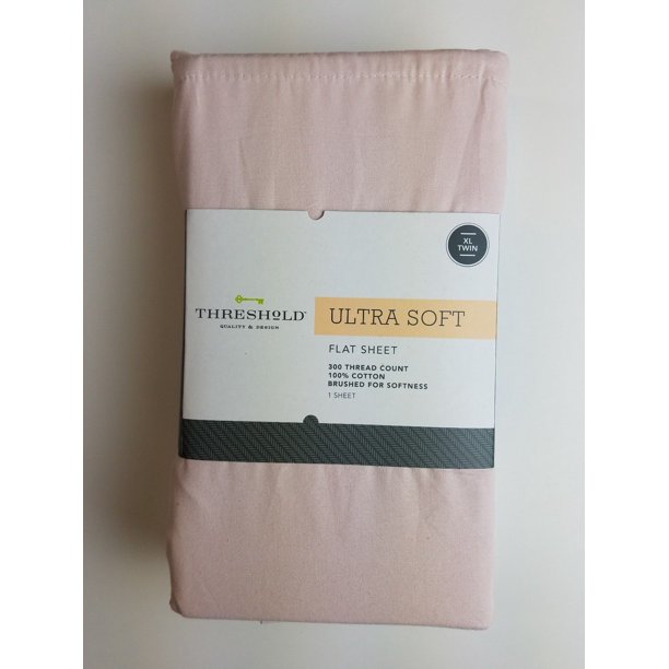 Queen 300 Thread Count Ultra Soft Flat Sheet Blush - Threshold™