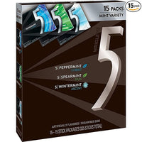 Wrigley's 5 Mint Sugar-Free Chewing Gum Bulk Variety Pack 15 pc./1 pk.