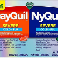 Vicks DayQuil and NyQuil Severe Cough, Cold, & Flu Relief LiquiCaps Convenience Pack (12 ct.)