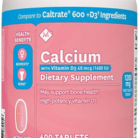 Member's Mark Calcium 600 mg. with Vitamin D3 Dietary Supplement (600ct.)
