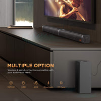 
              SoundBars with Subwoofer| Bomaker 2.1 CH Sound bar For TV| 5 EQ Modes| 110dB| Bluetooth 5.0| LED Display-on Clearance
            