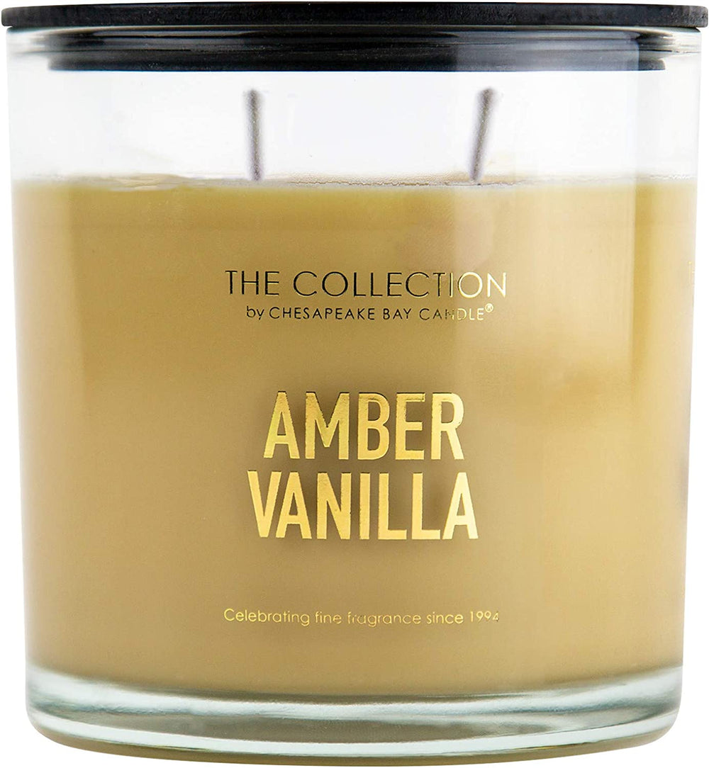 13oz Glass Jar 2-Wick Candle Amber Vanilla - The Collection By Chesapeake Bay Candle