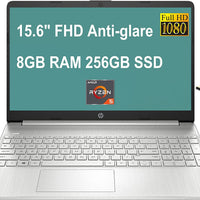 HP 15 15.6" FHD Laptop Computer, Hexa-Core AMD Ryzen