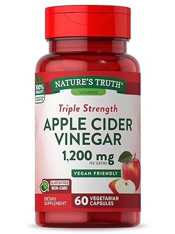 Nature's Truth Apple Cider Vinegar 600 mg Extra Strength Capsules (240 ct.)