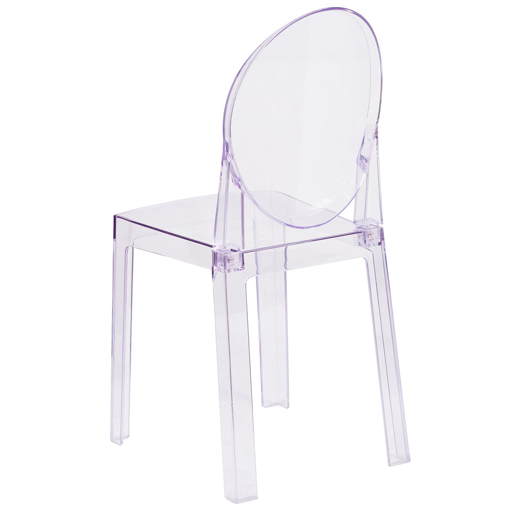 Flash Furniture Ghost Counter Stool in Transparent Crystal with Oval Back