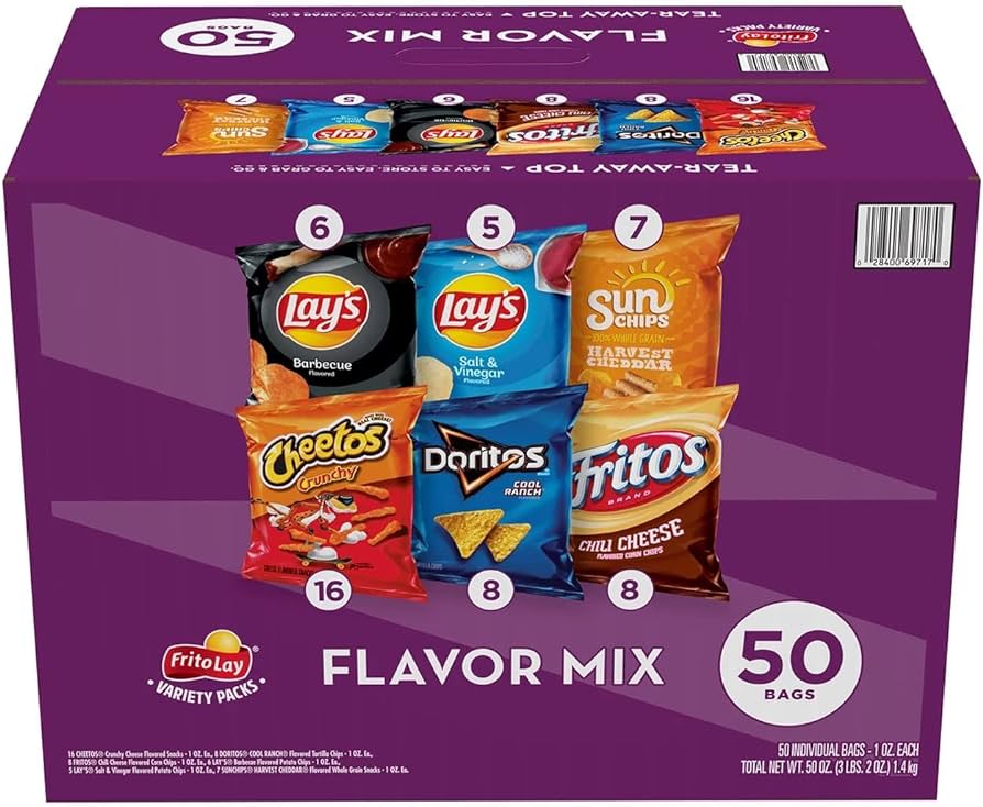 Frito-Lay Flavor Mix Variety Pack Chips and Snacks (50 ct.)
