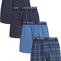 Lucky Brand Men's 4 Pack Knit Boxer S 28-30