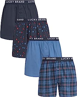 Lucky Brand Men's 4 Pack Knit Boxer S 28-30