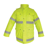High Visibility Reflective Parka Yellow