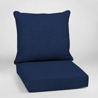 Leala Texture Deep Seat Outdoor Cushion Set Sapphire - Arden Selections