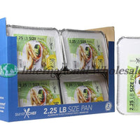 Lot de 2 POÊLES ALUMINIUM        /        Sc Alum 2 1/4 Lb Pan W Lid 2/24 Ct