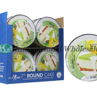 Sc Aluminum 7" Rnd Pan W Lid 3 / Lot de 3 moules à gâteau rond en aluminium+ couvercle
