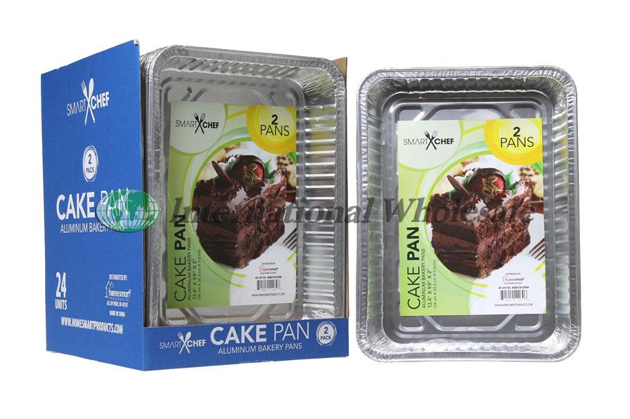 Sc Aluminum Cake Pan 2/24 Ct/ lot de 2 moules larges à gâteau