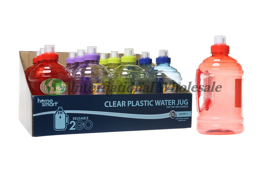 Plastic Water Bott W Hdl 24/33.8Oz
