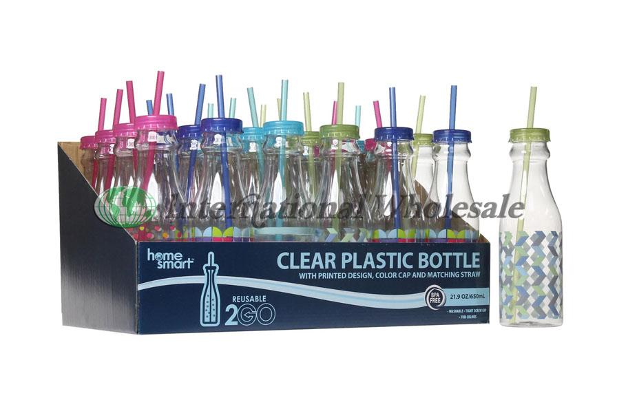 Drink Bottle Prtd W Straw  (650mL)