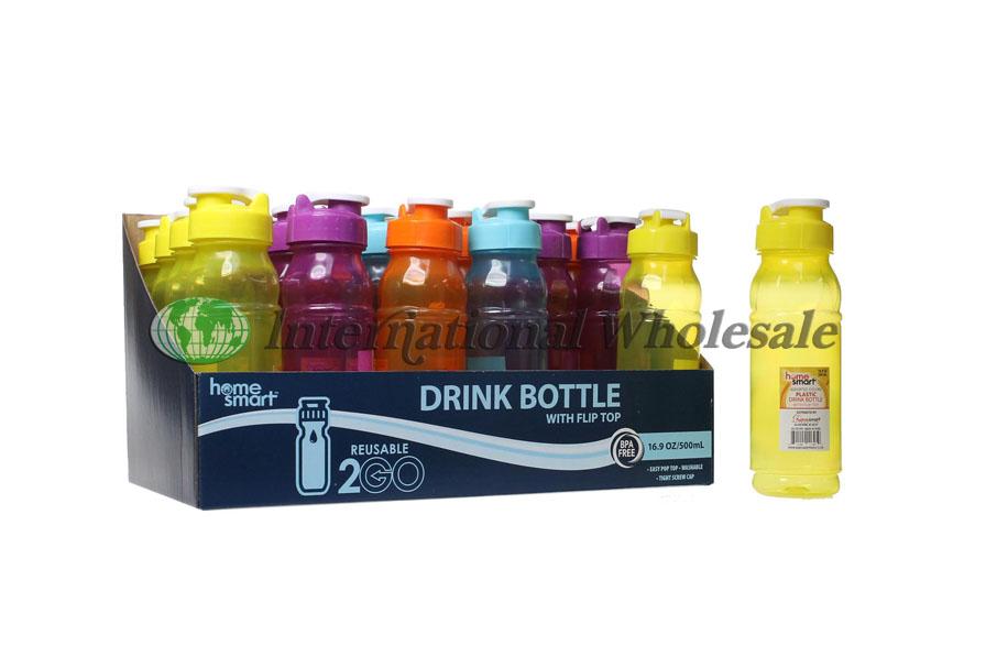 Bouteille de boisson Plastic 500ml  /    Bott Fl Cap -16.9Oz