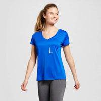 Women's V-Neck Tech Tee – Flight Blue – C9-Size: L MCI