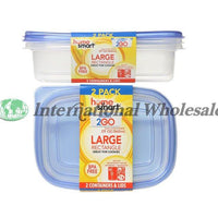 Lot de 2 Bol de stockage d'aliment 860 Ml /Plastic Container 2P Shallow 24/29Z
