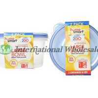 Lot de 2 Bol rond de stockage d'aliment 1420 Ml   /Plastic Container 2Pk Large 24/48Oz