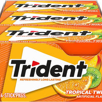 Trident Tropical Twist Sugar Free Gum (14 pieces, 15 pk.)