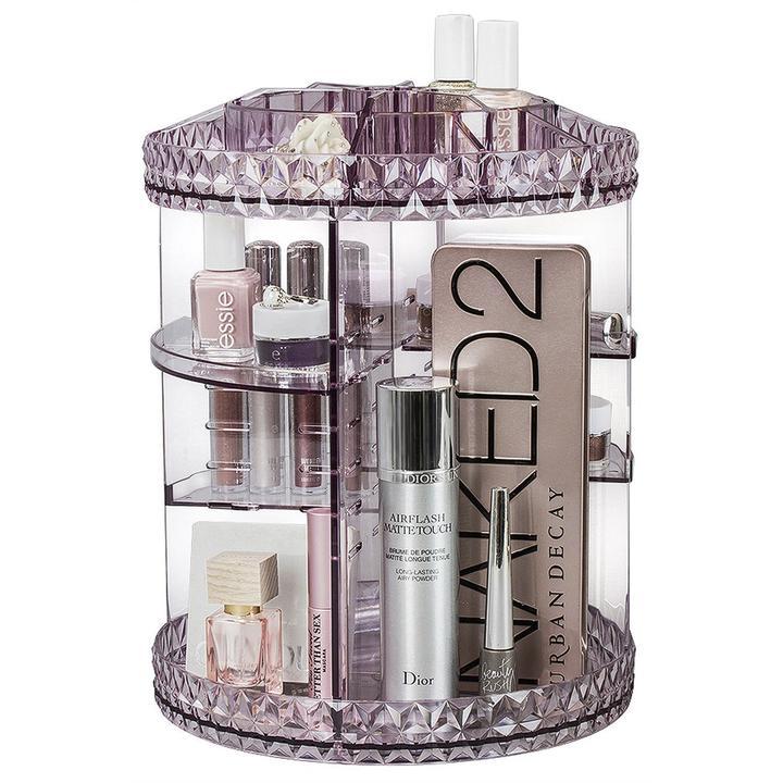 Sorbus 360° Makeup Organizer, Rotating Adjustable Carousel Storage