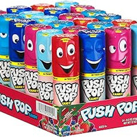 Push Pop Candy Assortment, Blue Raspberry, Watermelon, Strawberry, Cotton Candy and Mystery Flavors (24 pk.)