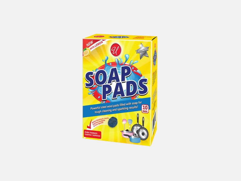 Promo * Steelwool Soap Pad With Lemon 10Ct