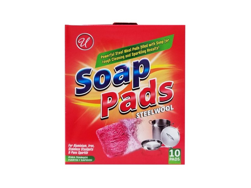 10Ct Steelwool Soap Pad (Pink)-24