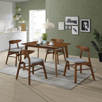 
              A revoir 5 Piece Mid Century Modern Solid Wood Dining Room Set
            