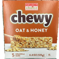 Select Choice Chewy Granola Bars Oat & Honey 4.4 Oz (125) 5Pk