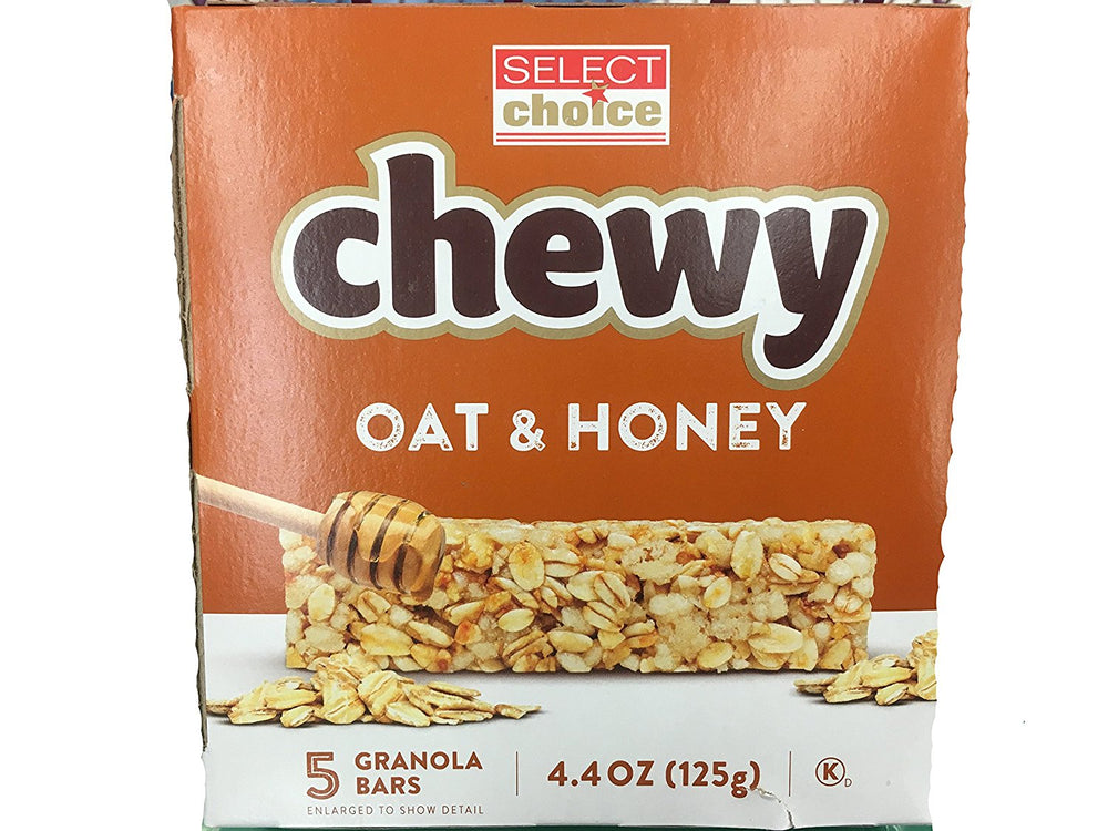 Select Choice Chewy Granola Bars Oat & Honey 4.4 Oz (125) 5Pk