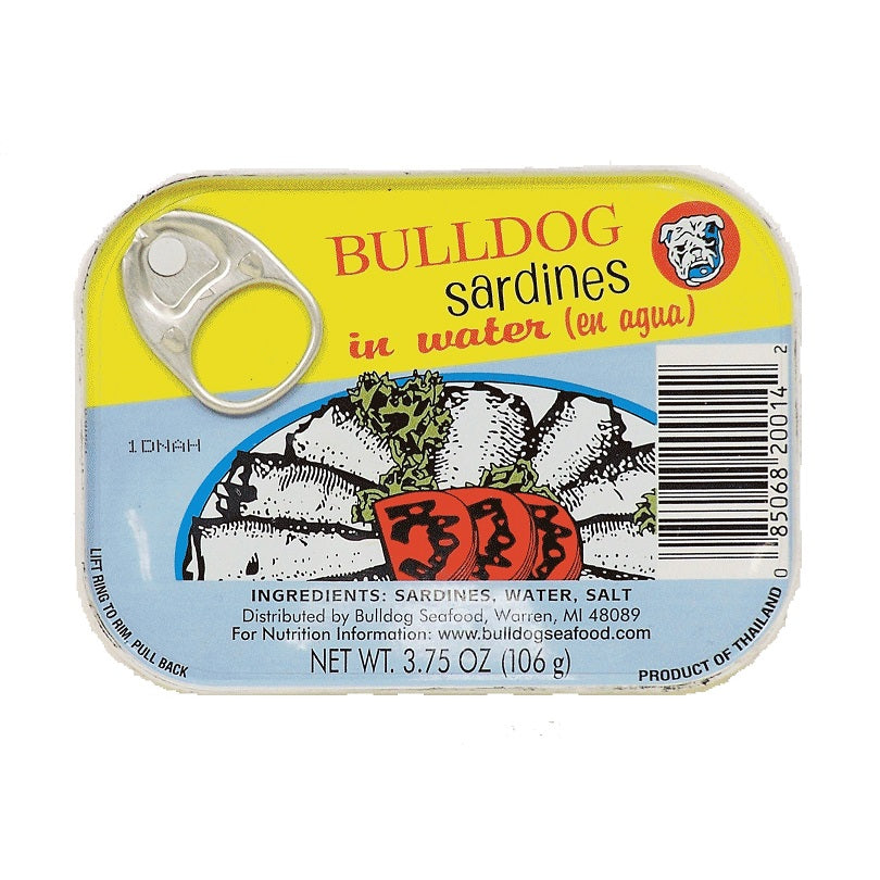 Bulldog Sardines Water 3.75Oz / 24Pk