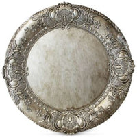 American Atelier Silver Embossed Charger Plate Silver