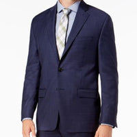 New Blue Plaid Jkt 42 T/L39.5 Navy