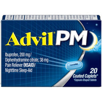 Advil - Pain Reliever & Nighttime Sleep Aid - Caplets 20 ct DLC: 06/26