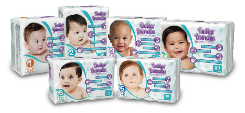 Better bundle Baby Diapers Size 1 6/26ct