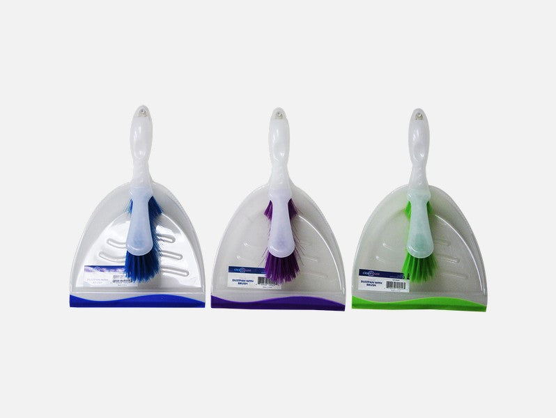 Clear Dustpan With Brush