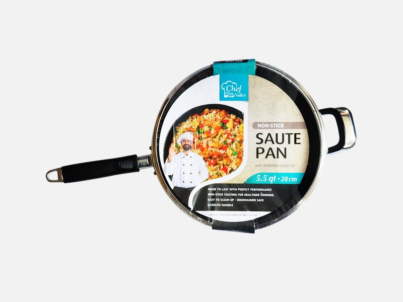 5.5QT Non-Stick Saute Pan W/Lid